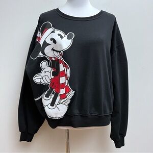 Disney Mickey Mouse Holiday Christmas Crewneck Popover Sweater Size 2X